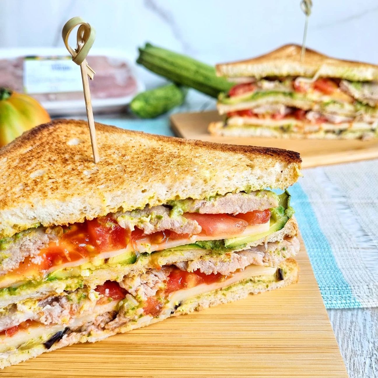 Club sandwich senza glutine con crema di zucchine