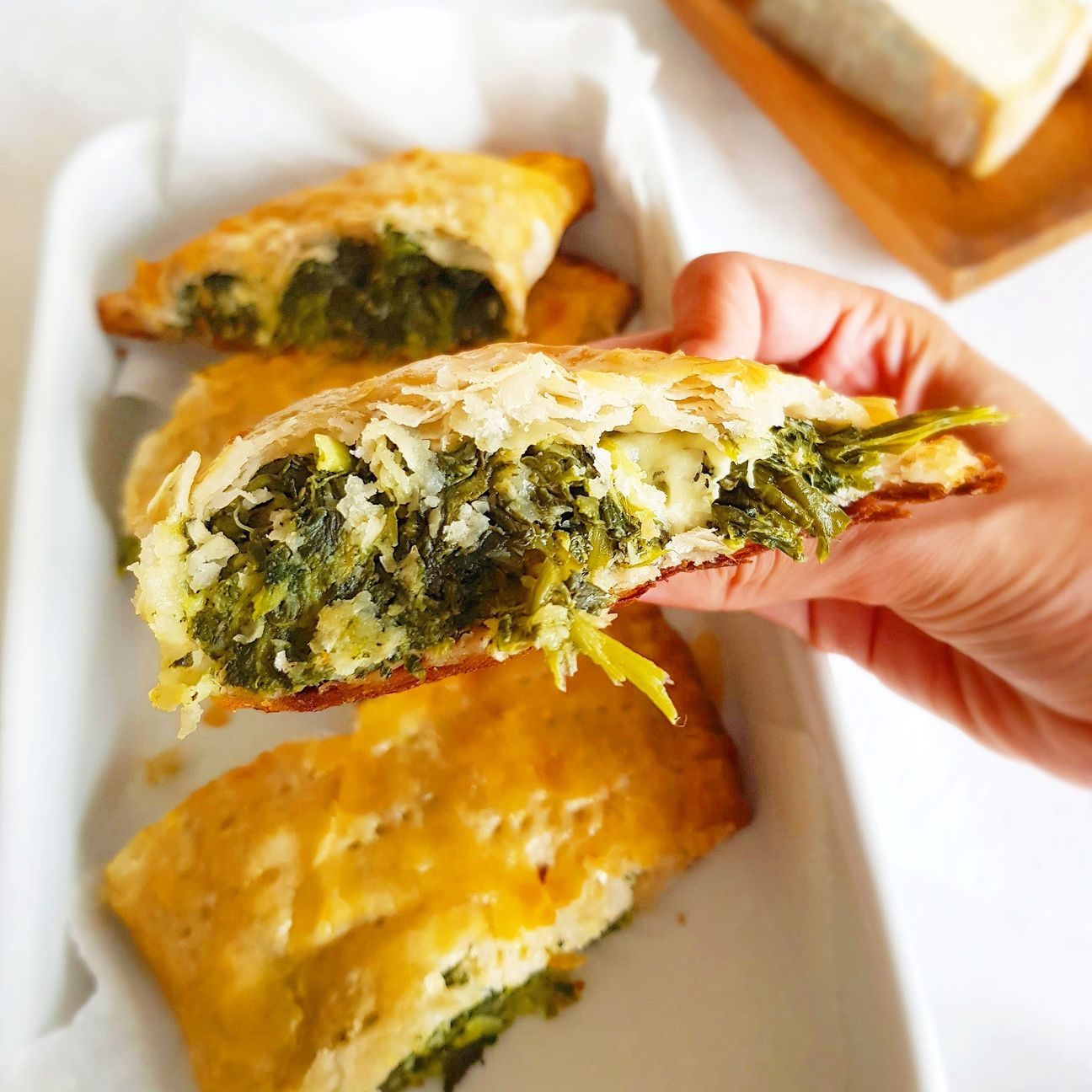Torta salata spinaci, formaggio e guanciale