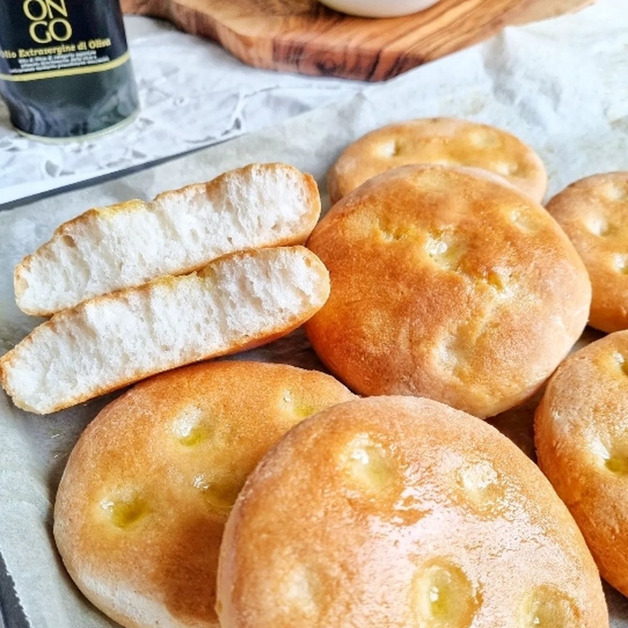 Focaccine all'olio senza glutine