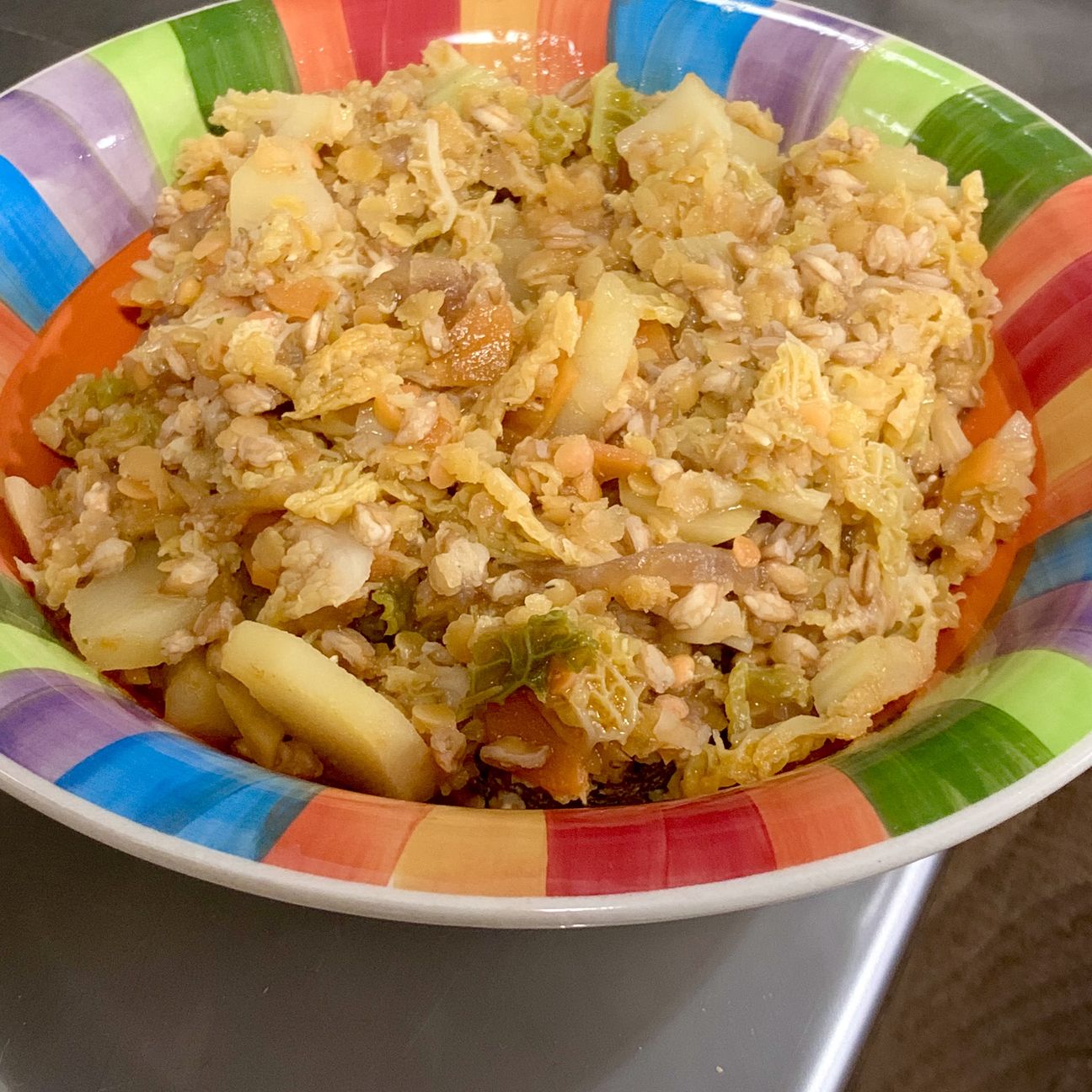 Minestrone con farro e lenticchie