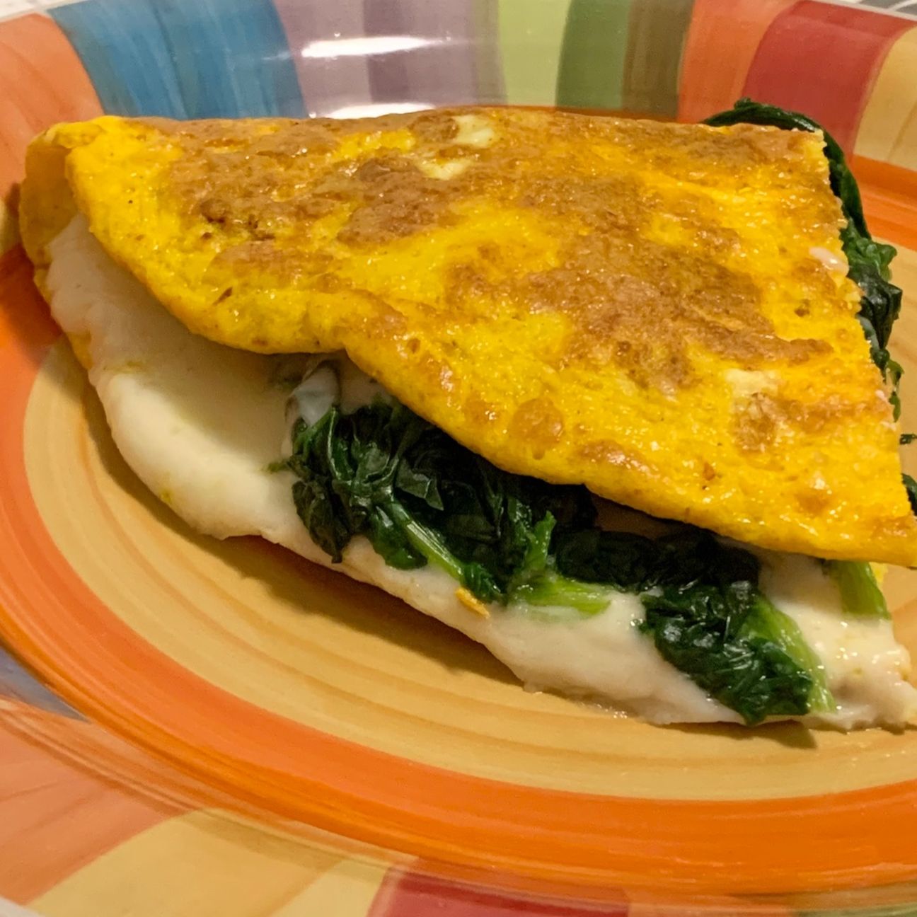 Omelette spinaci e asiago