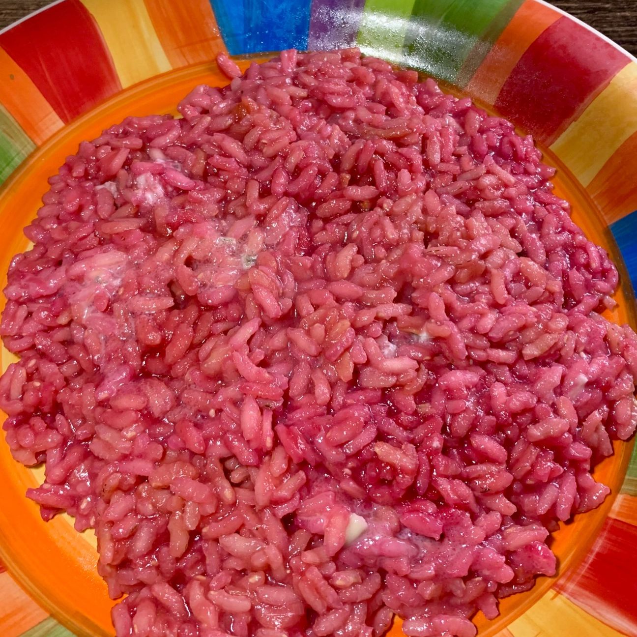 Risotto barbabietola e gorgonzola