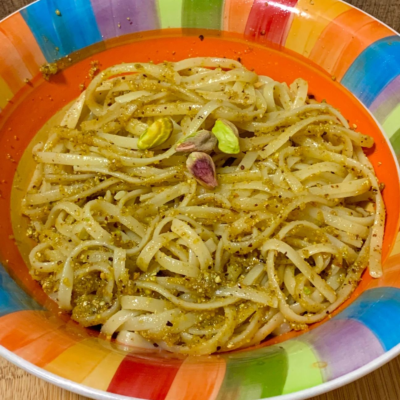 Linguine al pesto di pistacchi