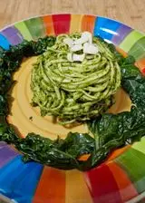 Ricetta Linguine al pesto di cavolo nero e piselli