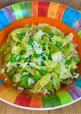 Ricetta Riso jasmine con verze e piselli