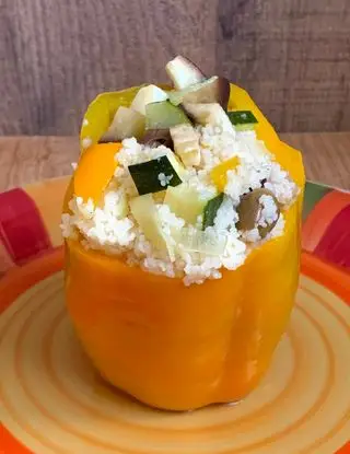 Ricetta Peperoni ripieni di cous cous di monidipastafrolla