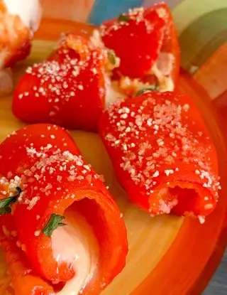 Ricetta Peperoni arrostiti ripieni di monidipastafrolla