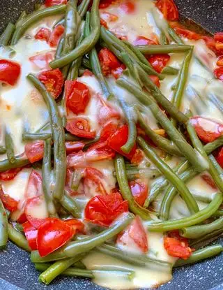 Ricetta Fagiolini con pomodorini e scamorza di monidipastafrolla