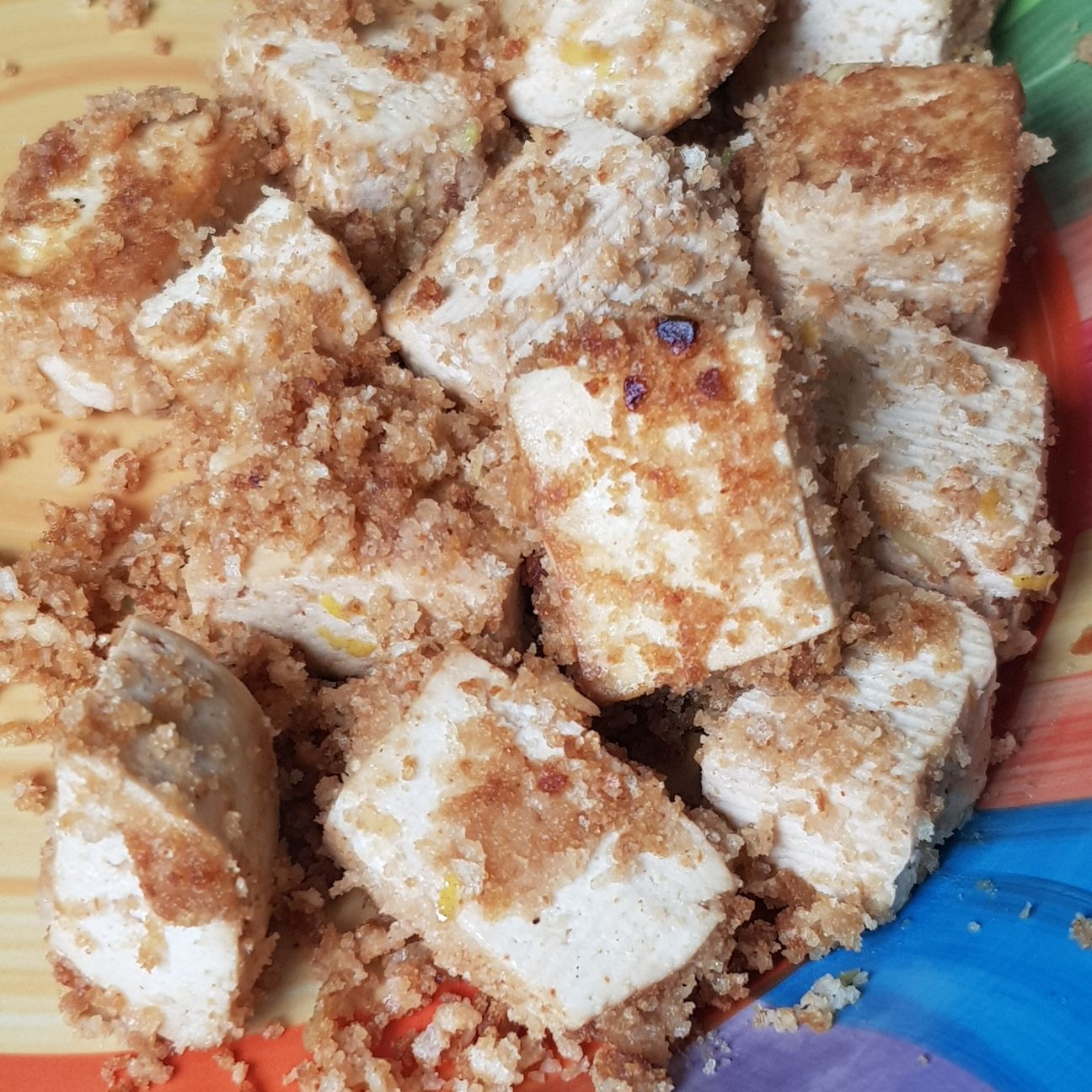 Tofu marinato croccante