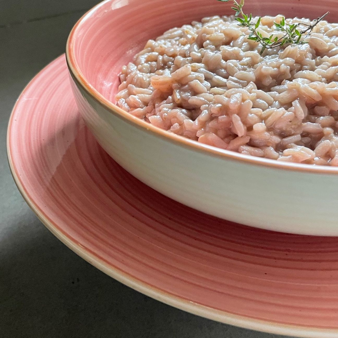 Risotto al radicchio tardivo e timo