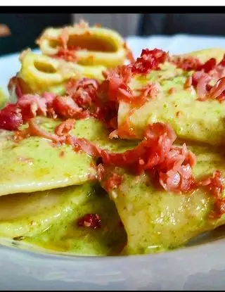 Ricetta Pacchero rigato in crema di zucchine, robiola e prosciutto cotto!💚💚💚 di dianacorradetti