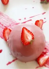 Ricetta Semisfera gelato ruby, lampone, fragole con cuore fondente!💖💖💖