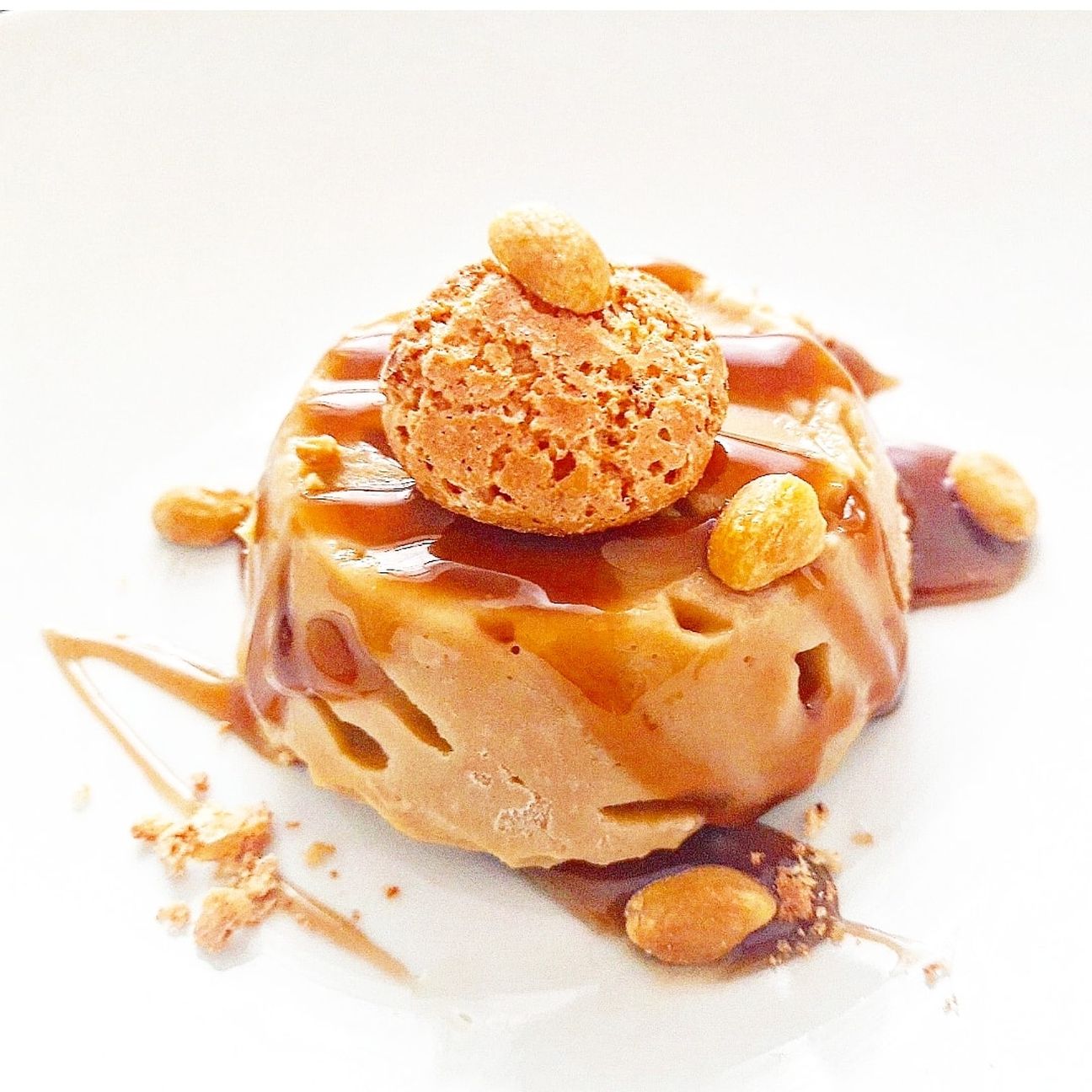 Semifreddo agli arachidi, caramello salato e amaretti!💛💛💛