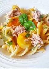 Ricetta Fusilloni, datterini gialli e arancioni, tonno e pesto di pistacchi!💛💛💛