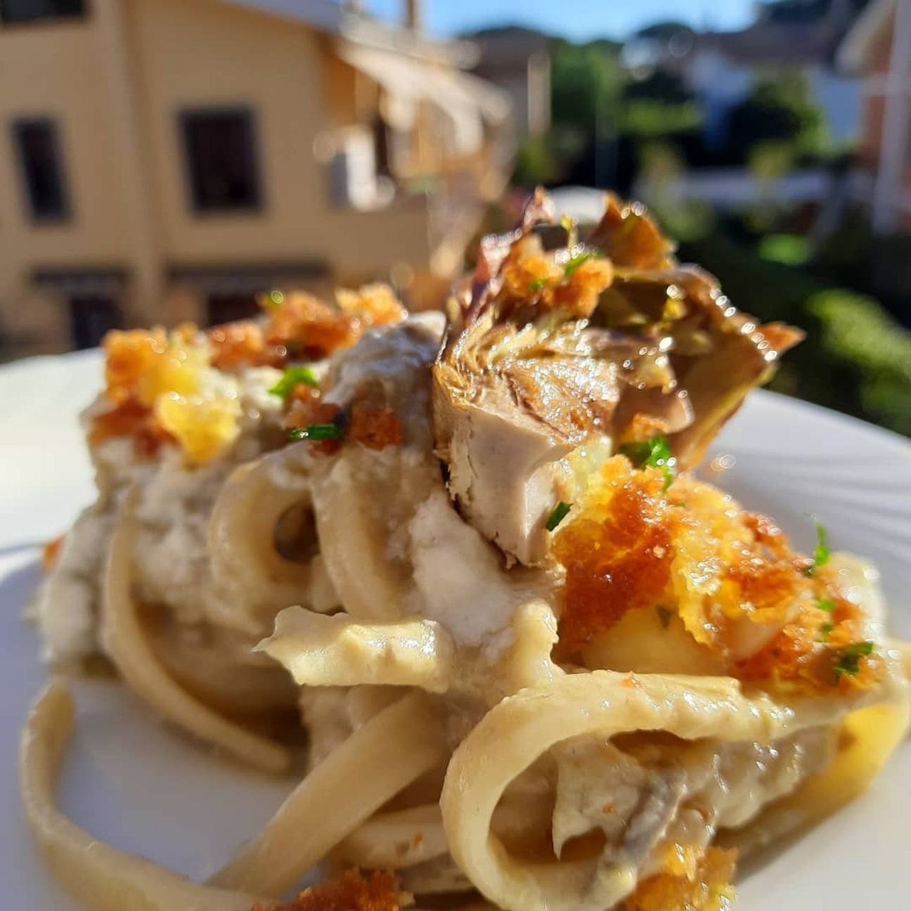 Fettuccine con crema di carciofi alla "romana"!💚