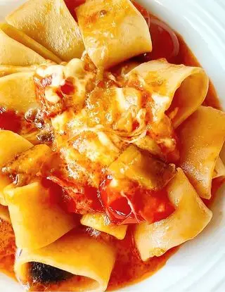 Ricetta Paccheri filanti datterini, provola e melanzane!❤❤❤ di dianacorradetti