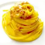 Ricetta Linguine in crema di zafferano, taleggio e ragù di cotto San Giovanni 💛!