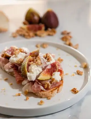 Ricetta Bruschetta fica  di tassoculinario