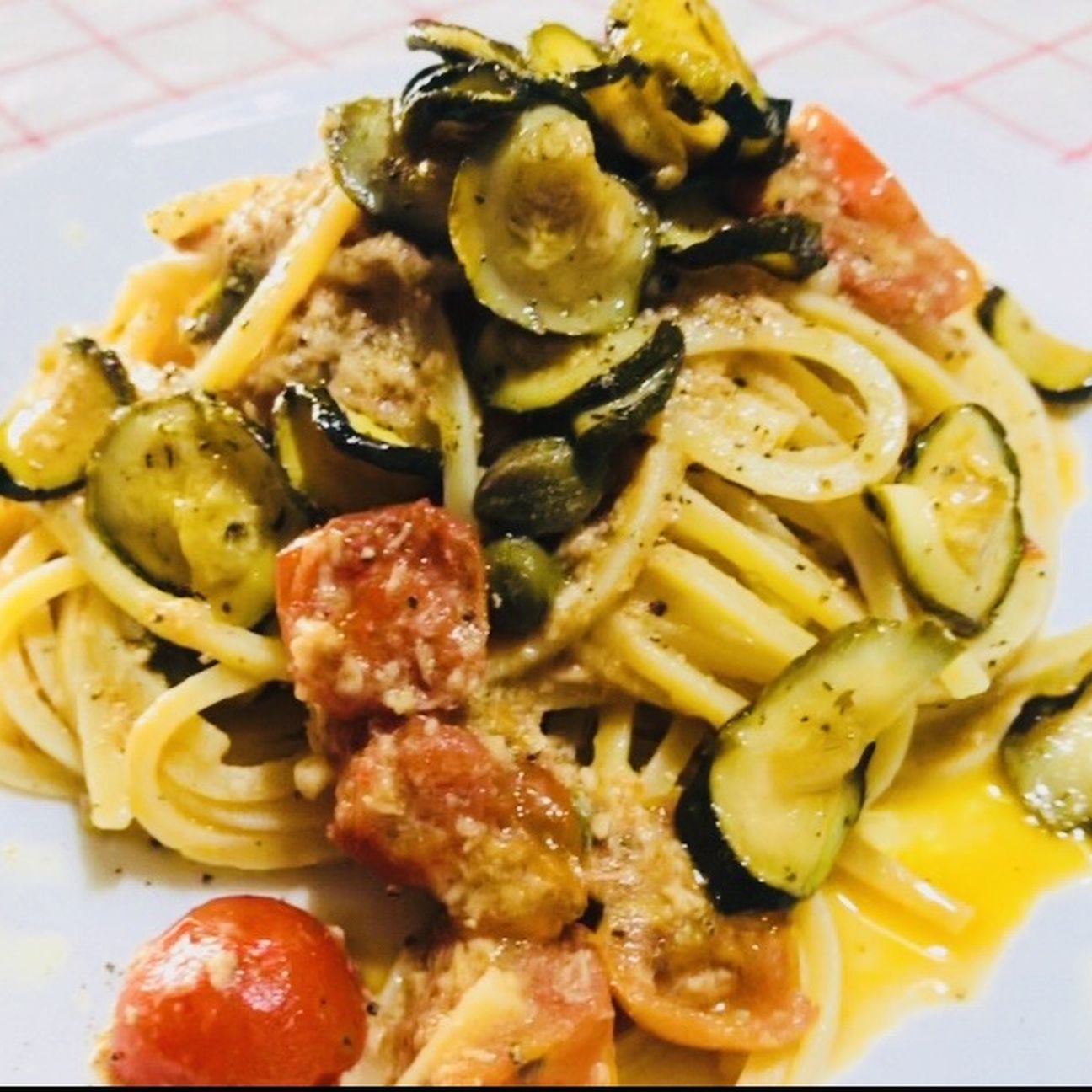 Spaghetto Quadrato con Tonno e Zucchine