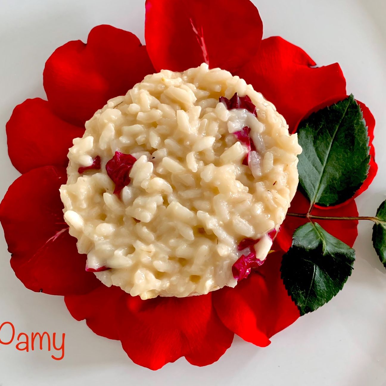 Risotto ai petali di rosa