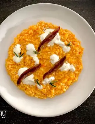 Ricetta Risotto peperoni, crema di bufala e alici di c77pamy