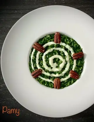 Ricetta Risotto spinaci, noci pecan, fonduta di casera valtellinese di c77pamy