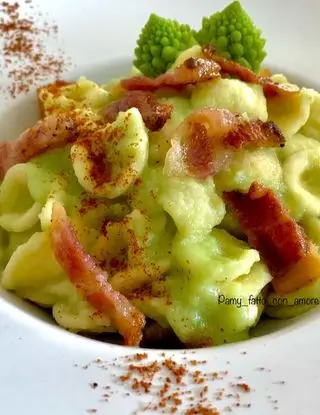 Ricetta Orecchiette crema di broccolo romanesco, guanciale croccante, pecorino romano di c77pamy