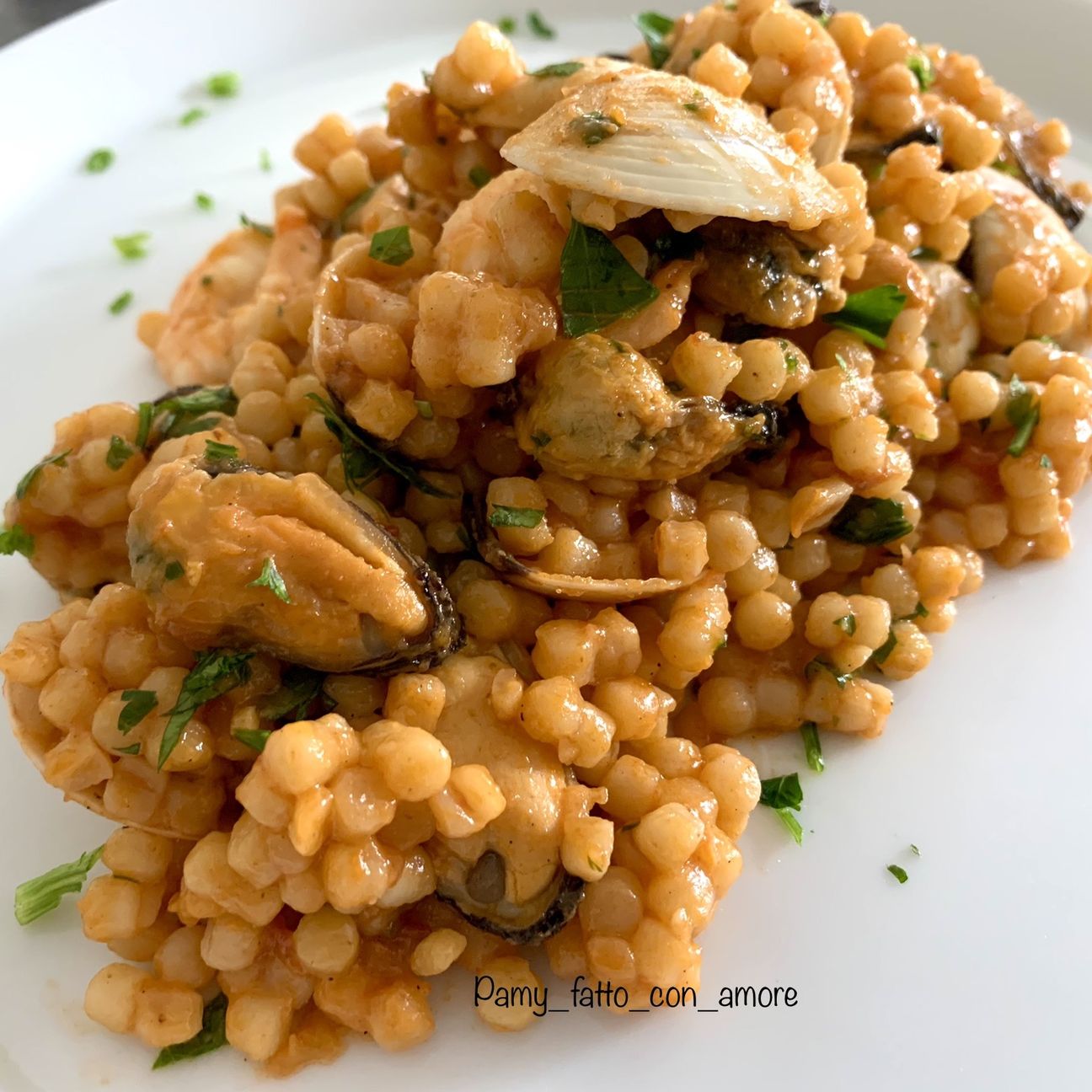 Fregola risottata ai frutti di mare