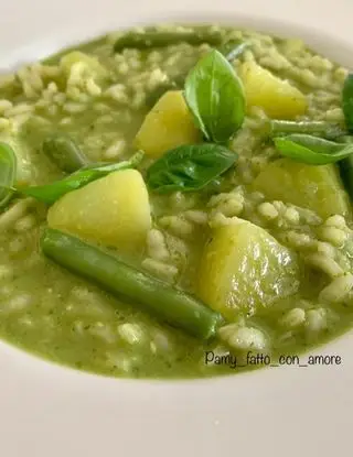 Ricetta Risotto green, pesto di basilico, fagiolini e patate di c77pamy