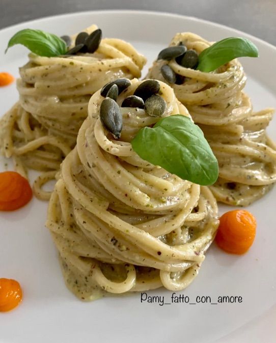CHITARRA AL PESTO DI SEMI DI ZUCCA