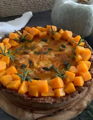 Ricetta TORTA RUSTICA ZUCCA, SCAMORZA, SPECK, FROLLA ALLE CASTAGNE di c77pamy