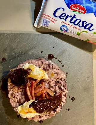 Ricetta Risotto al radicchio, fichi caramellati e Certosa di healthandbeauty