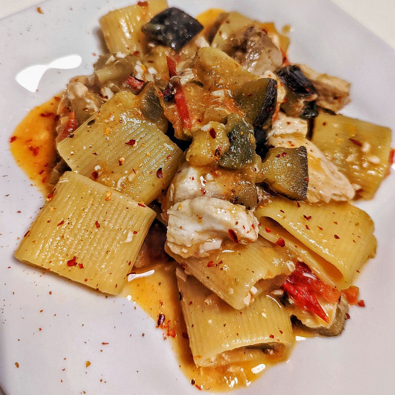 Paccheri rigati mare e monti