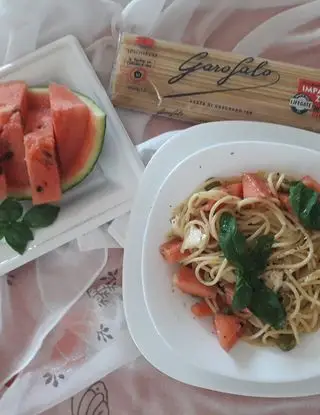 Ricetta Spaghetti Garofalo con anguria di Antipastidautore