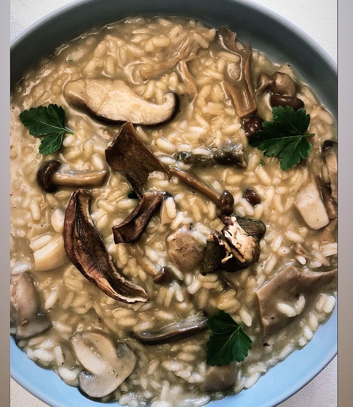 Risotto ai fungi in due cotture