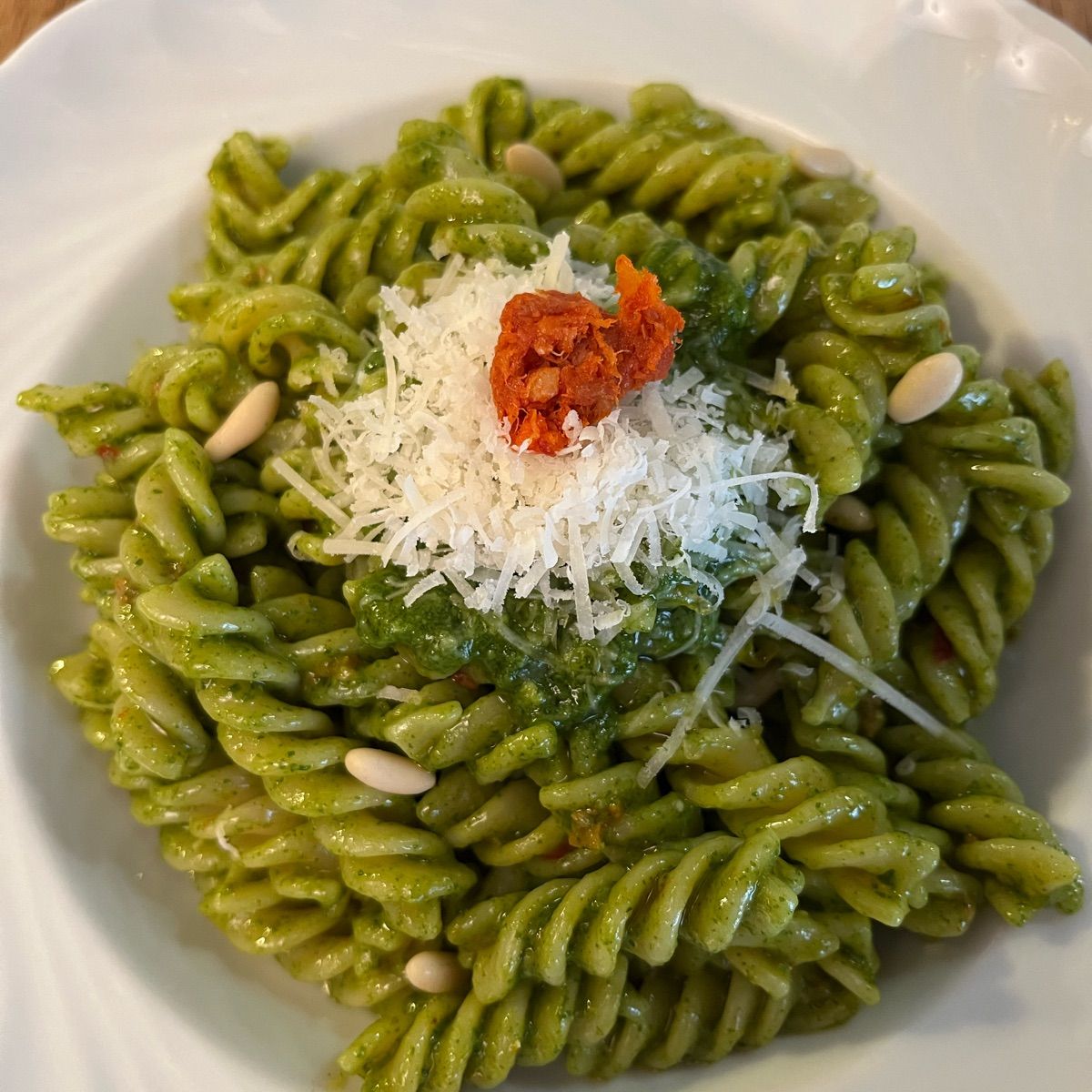 Fusilli al pesto e nduja
