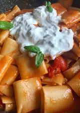 Ricetta Paccheri Garofalo con burrata e datterini