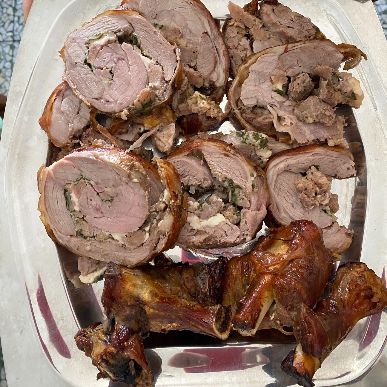 Coscio di agnello ripieno