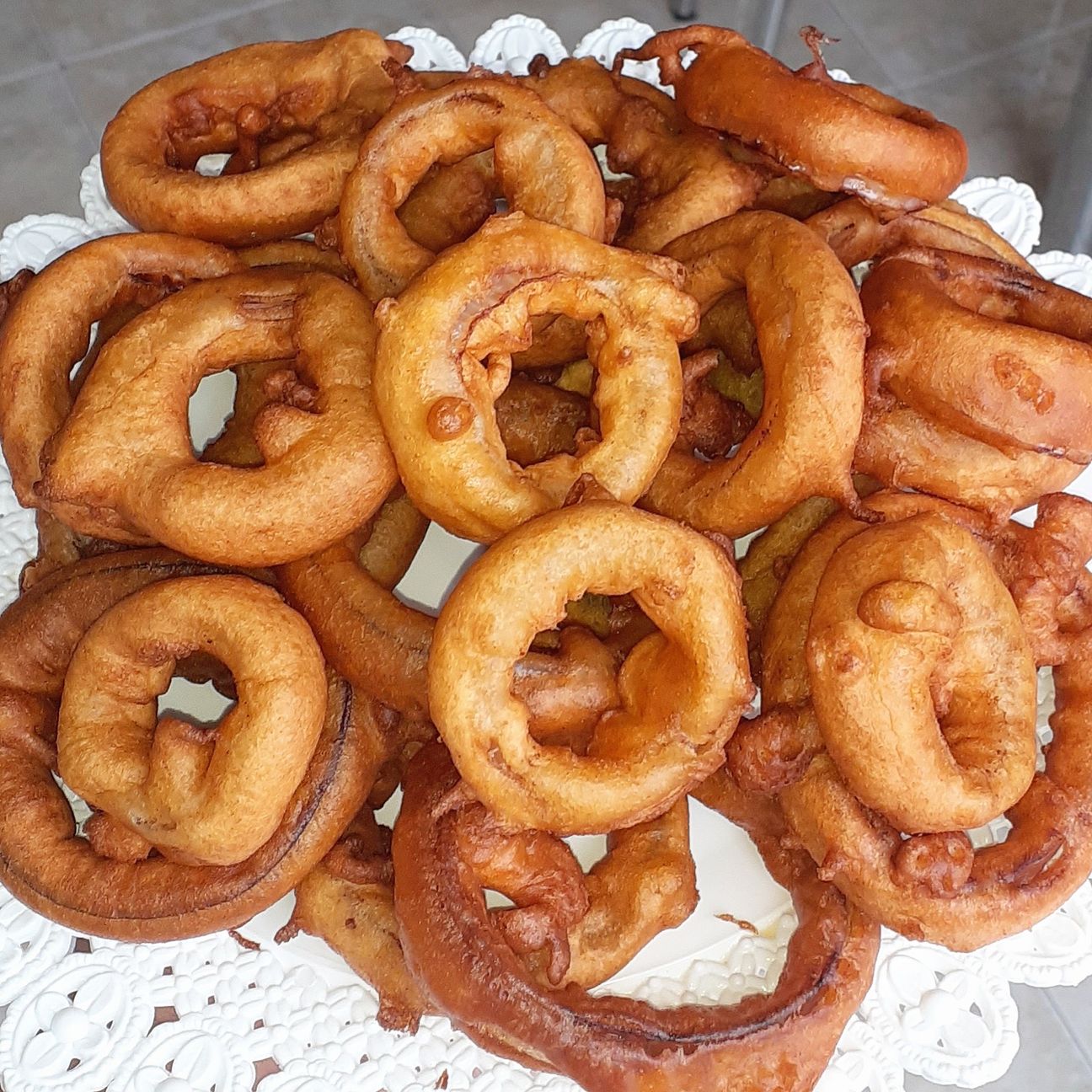 Onion rings. Anelli di cipolla.