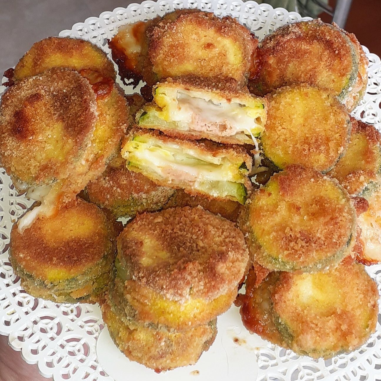 Cotolette di zucchine con Filante e tonno.