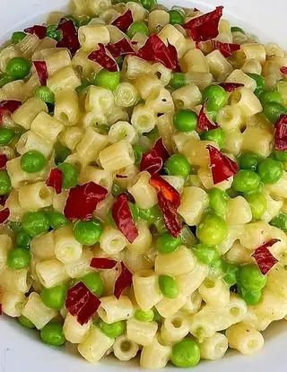 Ricetta Tubettini con Piselli e Peperone Crusco di Senise. di lericettedimarygio