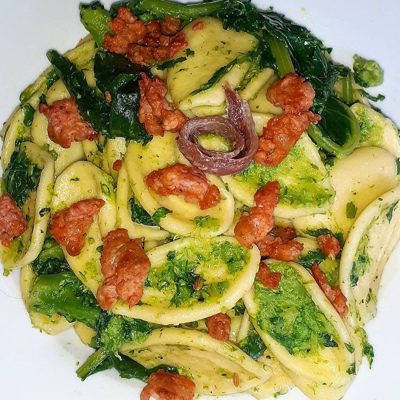 Strascinati Con Cime di Rapa e Salsiccia Sbriciolata