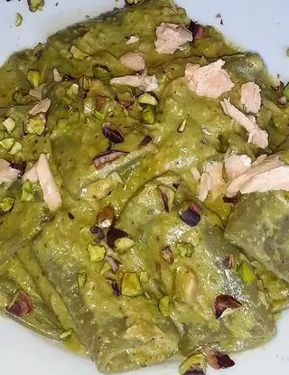 Ricetta Paccheri Al Pistacchio Con Pesto di Pistacchio e Filetti di Salmone di lericettedimarygio