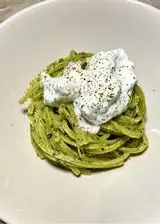 Ricetta Trighetto pesto di basilico e stracciatella di burrata