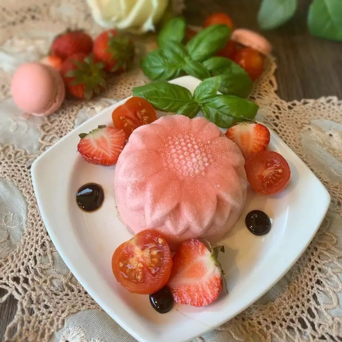 Panna Cotta Fragole e Pomodori