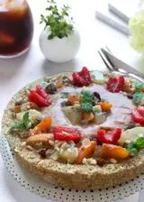 Ricetta Tart Vegana Senza Cottura con Albicocche e Kiwi 🥝