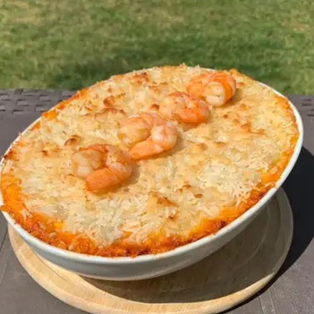Sformato di Patate e Gamberi con Riso Basmati