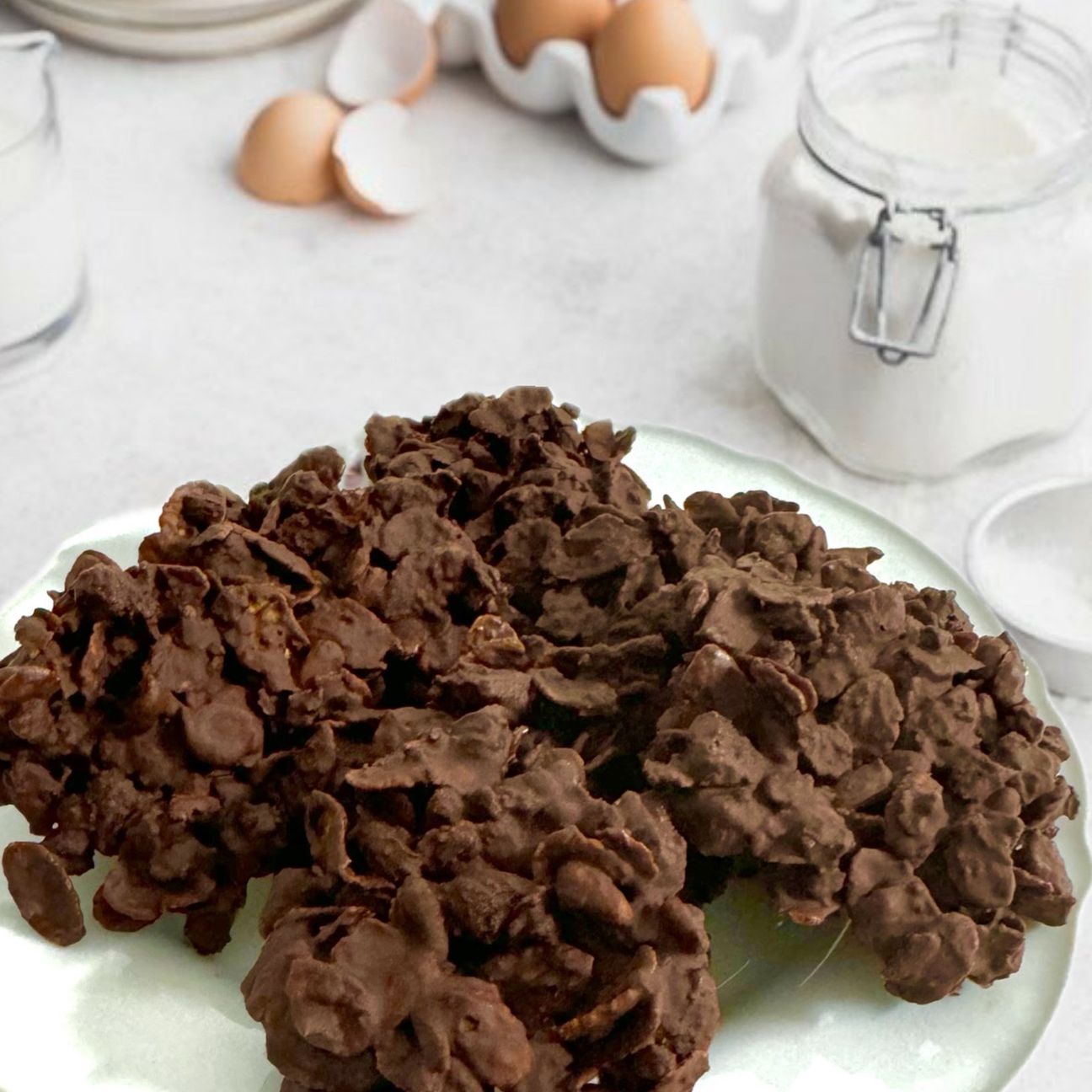 Cookies di Cioccolato con Pane, Cornflaks e Pinoli senza Cottura