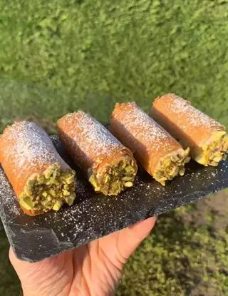 Ricetta Cannoli di pasta fillo con crema alle Mandorle di Ortensio