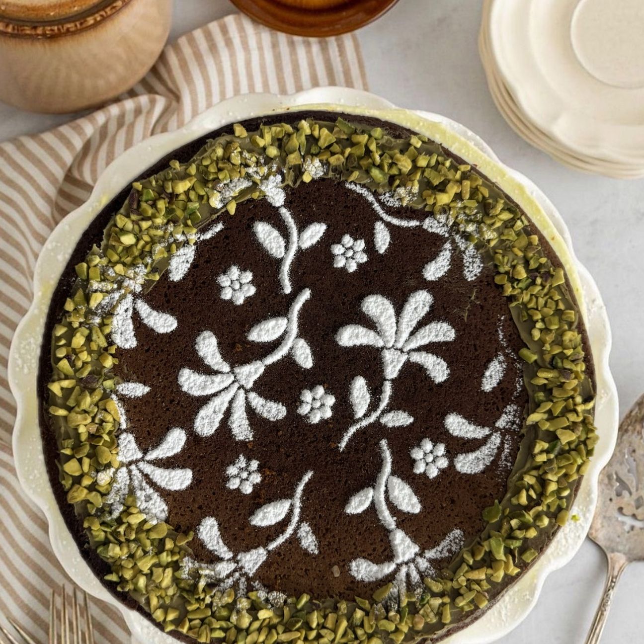 Torta Caprese ai Pistacchi